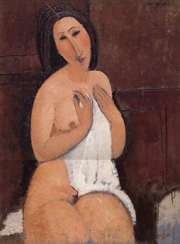 Amedeo Modigliani Nu assis a la chemise Norge oil painting art